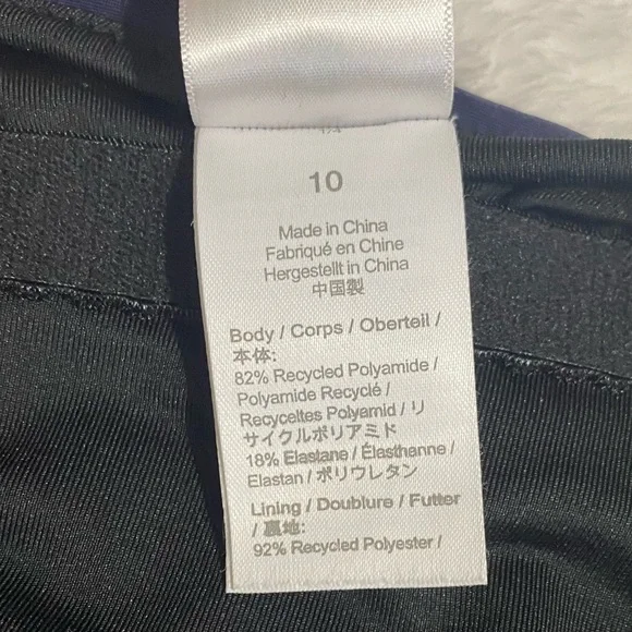 Reimagined by J Crew Size 10 Blue Ruched Built In Bra One Piece Swimsuit. NWOT - Picture 9 of 11